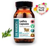 DR WAKDE'S Lodhra Capsules (Symplocos racemosa) | 60 Vegi Caps | Supplément ayurvédique | Végétalien | 100% Herbes | Rabais de quantité | Expédition le jour même