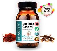 DR WAKDE'S Manjistha Capsules (Rubia cordifolia) | 60 Vegi Caps | Supplément ayurvédique | Végétalien | 100% Herbes | Rabais de quantité | Expédition le jour même