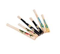 Dr. Watson - Fume-cigarettes, Ensemble de 6, convient aux cigarettes de taille regular, Fait à la main en bois naturel (Fleurs)