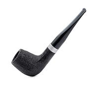 Dr. Watson - Pipe à tabac, Forme classique Billiard, Fabriquée en racine de bruyère, Compatible avec filtre 9mm (Noir)