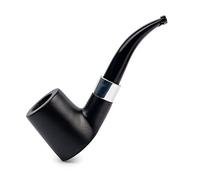 Dr. Watson - Pipe à tabac, Forme classique Cherrywood, Fabriquée en bois d'érable, Compatible avec filtre 9mm (Noir)