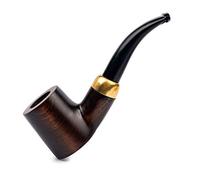 Dr. Watson - Pipe à tabac, Forme classique Cherrywood, Fabriquée en bois d'érable, Compatible avec filtre 9mm (Marron)