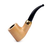 Dr. Watson - Pipe à tabac, Forme classique Cherrywood, Fabriquée en bois d'érable, Compatible avec filtre 9mm (Naturel)