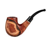 Dr. Watson - Pipe en bois pour tabac, Série de collection, Fabriquée en bois de poirier, Compatible avec filtre 9mm (Loup)