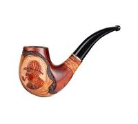 Dr. Watson - Pipe en bois pour tabac, Série de collection, Sculptée à la main, Compatible avec filtre 9mm (Sherlock Holmes)