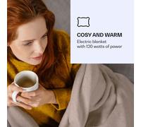 Dr. Watson XXL Couverture électrique 3 niveaux de puissance lavable 200x180cm micro-peluche