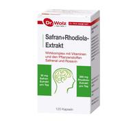 DR. WOLZ Safran Rhodiola Extract 120 Capsules Fonction cerveau et système ner...