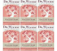 Dr. Woods Lot de 6 savons éclaircissants pour la peau au beurre de karité biologique à la rose anglaise 132 g