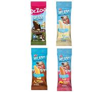 Dr. Zoo Glace pour chiens | Plusieurs saveurs : crème, banane, style Dubai sans sucre et saucisse et fromage | savoureux | Divers mélanges (24 x 50 g, 6 x Dubai, 6 saucisses, 6 x bananes, 6 x crème)