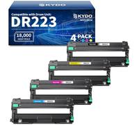 DR223 R223 Lot de 4 tambours de rechange compatibles avec Brother DR223 R-223 vec MFC-L3770CDW MFC-L3750CDW HL-L3230CDW HL-L3270CDW HL-L3290CDW HL-L3210CW Noir, Cyan, Magenta, Jaune