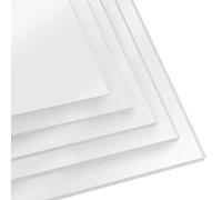 DR24 Plaque en verre acrylique, 40 x 60 cm, découpe sur mesure, épaisseur 5 mm, très transparente, résistante à la rupture et aux UV, dimensions de votre choix, double face, avec film de protection