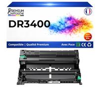 DR3400 DR-3400 Tambour Compatible pour Brother DCP L5500DN L6600DW HL L5000D L5100DN L5200DW MFC L5700DN L6900DW Noir Haute capacité 30000 Pages