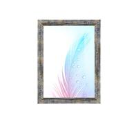 DR35 Cadre photo 40 x 34 cm (bleu, argenté, doré) Cadre en bois MDF de 35 mm de large avec vitre en verre acrylique antireflet, paroi arrière stable et crochets de suspension