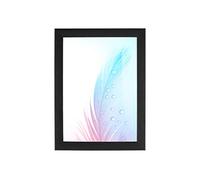 DR35 Cadre photo 66 x 48 cm (Pin de hêtre noir), cadre en bois MDF de 35 mm de large sur mesure avec vitre en verre acrylique antireflet, dos stable et crochets de suspension