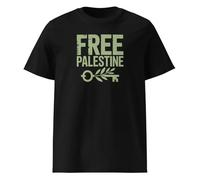 dr65QQCe Free Palestine Key Palestinian Pride Unisex Organic Ribbed Neck t-Shirt