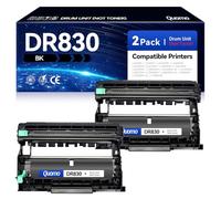 DR830 Lot de 2 tambours de rechange pour Brother DR830 TN830 TN830XL Compatible avec DCP-L2640DW HL-L2460DW XL HL-L2405W HL-L2480DW MFC-L2760DW MFC-L2820DW MFC-L2807DW HL-L2400D HL-L2865DW Imprimante