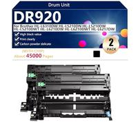 DR920 Unité de Tambour Haute Capacité de Remplacement pour Brother HL-L6310DW HL-L5210DN HL-L5210DW HL-L5210DWT HL-L6210DW Imprimante, Impression Haute Définition, 45000 Pages,Black-2 Pack