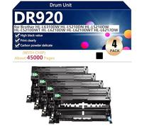 DR920 Unité de Tambour Haute Capacité de Remplacement pour Brother HL-L6310DW HL-L5210DN HL-L5210DW HL-L5210DWT HL-L6210DW Imprimante, Impression Haute Définition, 45000 Pages,Black-4 Pack