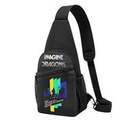 Dra*gons Pop Rock Band Imagine Sac bandoulière décontracté - Sac de poitrine léger - Sac à dos bandoulière pour voyage et sport - Accessoire de mode pour les fans de pop rock - Cadeau unisexe