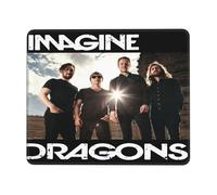 Dra*gons Pop Rock Band Imagine Tapis de Souris antidérapant avec Bords en Caoutchouc pour Jeu vidéo, Accessoire de Bureau et d'ordinateur, idéal pour Les Fans de Rock 10x12 in