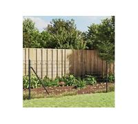 Vidaxl Clôture En Treillis Métallique Et Ancrage Anthracite 1,1x10 M