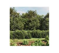vidaXL Clôture en treillis métallique et ancrage anthracite 2,2x10 m