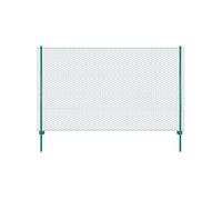 vidaXL Clôture en grillage métallique avec poteaux en acier 25 x 2 m vert