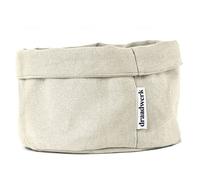 draadwerk Corbeille à pain en tissu 100 % coton pour petit déjeuner, brunch et vacances (nature/beige)