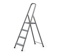 DRABEST Échelle Escabeau 4 Marches Charge Max 125 kg Marche Pied Pliable Escabeau Léger Domestique Multifonction