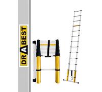 Drabest - Max - Échelle Télescopique - Échelle Pliante Polyvalente en Aluminium - Charge Maximale 150 kg - Extensible - 13 Marches - 0,88x3,81x0,11 m