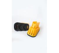 DRABEST - Pieds Antidérapants pour Échelles Domestiques - 33x20x50mm/40x20x50mm - 4 pièces - avec l'Ajout de Caoutchouc - Pieds Empêchant le Glissement - Protegant le Sol Contre Rayures - Noir/Jaune