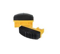 DRABEST - Pieds Antidérapants pour Échelles Industrielles - 60x20x50mm - 2 pièces - avec l'Ajout de Caoutchouc - Pieds Empêchant le Glissement - Protegant le Sol Contre Rayures - Noir et Jaune
