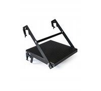 DRABEST - Plateforme Universelle en Acier pour Échelle avec Revêtement Antidérapant et Système de Sécurité - Marche de Travail/Plateau Porte-Outils - Capacité de Charge 150 kg
