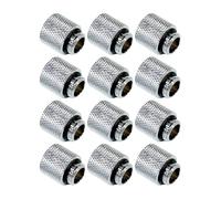 Dracaena.io Lot de 12 raccords d'extension mâle vers femelle G1/4" 15 mm de hauteur, raccords de compression en laiton avec joints toriques pour boucle de refroidissement liquide PC, connecteurs de