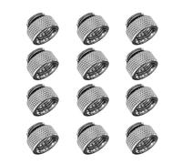 Dracaena.io Lot de 12 raccords d'extension mâle vers femelle G1/4" 7,5 mm de hauteur, raccords de compression en laiton avec joints toriques pour boucle de refroidissement liquide PC, connecteurs de