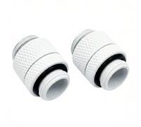 Dracaena.io Lot de 2 rallonges rotatives mâle vers mâle G1/4", connecteurs de compression en laiton plaqué nickel avec joints toriques pour boucle de refroidissement à eau PC, raccords de tube de