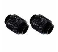 Dracaena.io Lot de 2 rallonges rotatives mâle vers mâle G1/4", connecteurs de compression en laiton plaqué nickel avec joints toriques pour boucle de refroidissement à eau PC, raccords de tube de