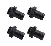 Dracaena.io Lot de 4 raccords filetés G1/4" vers 3/8" pour tube souple, système de refroidissement à eau PC, connecteurs de tube souples, noir