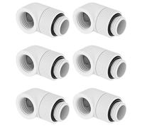dracaena.io Lot de 6 adaptateurs d'extension mâles vers femelles G1/4" pour boucle de refroidissement à eau pour PC, raccords de refroidissement liquide d'ordinateur, blanc