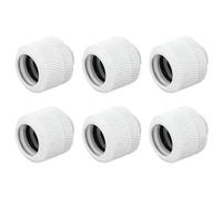 Dracaena.io Lot de 6 raccords à compression pour tube dur avec design haut pour système de refroidissement à eau pour ordinateur - Diamètre extérieur de 16 mm - Blanc