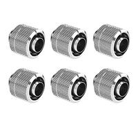 Dracaena.io Lot de 6 raccords de compression pour tube souple G1/4, 3/8ID 1/2OD, argent
