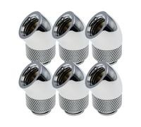 Dracaena.io Lot de 6 raccords rotatifs G1/4 à 45°, M-F, refroidissement par