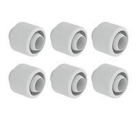 Dracaena Lot de 6 raccords à compression filetés G1/4" vers 3/8" ID, 1/2" OD pour tubes souples, connecteurs de tube souple pour système de refroidissement par eau d'ordinateur, blanc