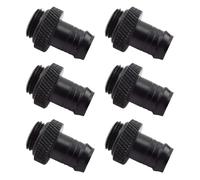 Dracaena Lot de 6 raccords cannelés G1/4" vers 3/8" pour tuyau souple, système de refroidissement à eau PC, noir