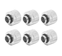 Dracaena Lot de 6 raccords de compression rigides avec corps haut pour système de refroidissement à eau d'ordinateur Argenté Filetage G1/4" à 14 mm de diamètre extérieur
