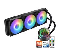 Dracaena Système de refroidissement liquide CPU, radiateur refroidi par air avec technologie anti-fuite, pompe à chambre, radiateur haute efficacité pour refroidissement PC (360mm)