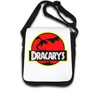 Dracarys Flying Dragon Parodie Art Sac à bandoulière Blanc