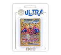 Dracaufeu ex 228/197 Teracristal Secrète Gold - Ultraboost X Écarlate et Violet 03 Flammes Obsidiennes - Coffret de 10 Cartes Pokémon Françaises