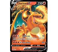 Dracaufeu V 017/172 Brilliant Stars - Carte Pokémon ultra rare - Feuille holographique