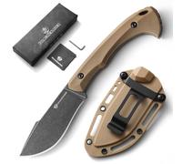 DRACHENADER Couteau De Chasse L-Y, Lame Fixe De 8, 8 cm, Couteau De Survie Outdoor En Acier 5Cr13moV, Full Tang